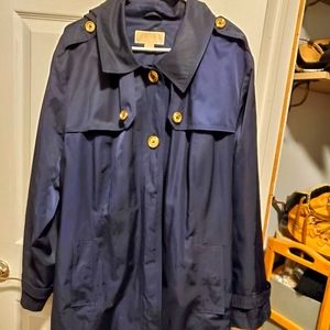 Plus size hooded Michael Kors raincoat
